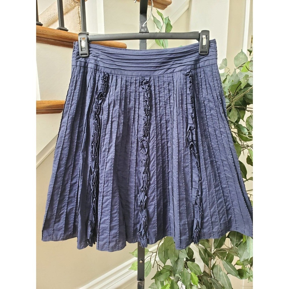 International Concepts Women's Blue Cotton A-Line Casual‎ Knee Length Skirt 6P